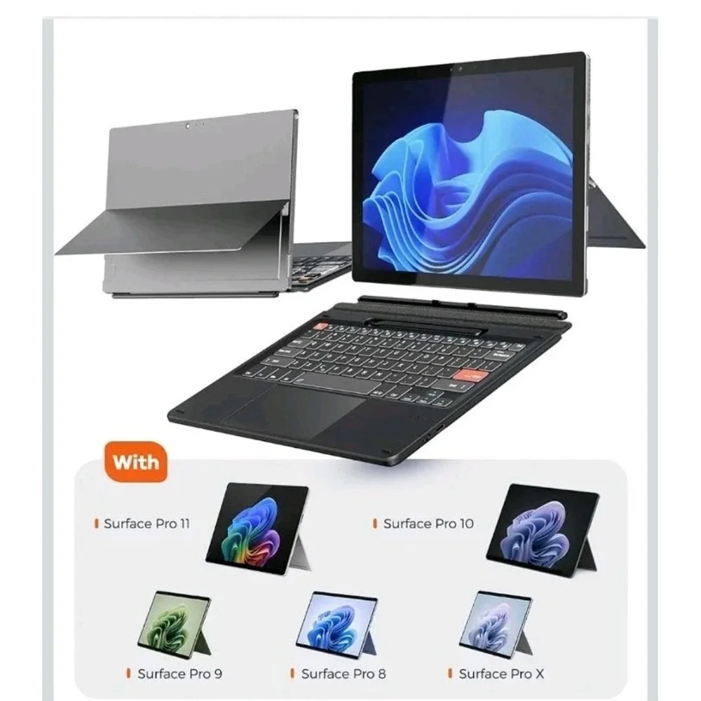 Doohoeek Bluetooth Keyboard For Surface Pro 11/10/9/8/X 12.3